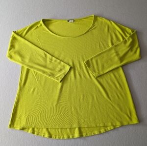 Green Plus Size 2X Retro Boat Neck Drop Shoulder Long Sleeve Knit Tunic Top